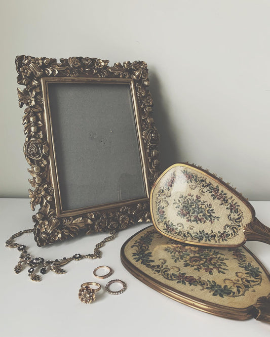 Golden Floral Frame