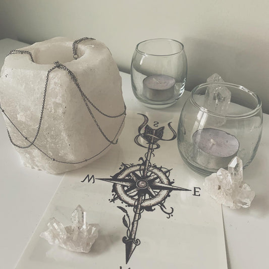 Smokey Quartz Candle Holder