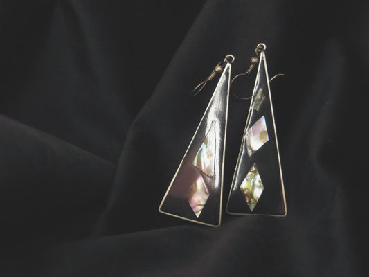 Black Triangle Earrings