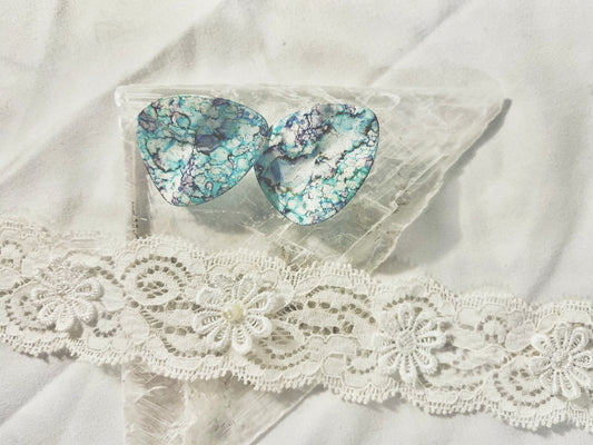 Marbled Oil Earrings