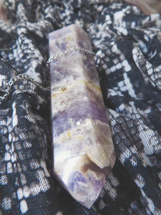 Chevron Amethyst Wand