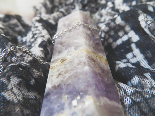 Chevron Amethyst Wand