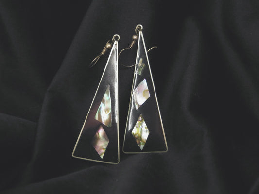 Black Triangle Earrings