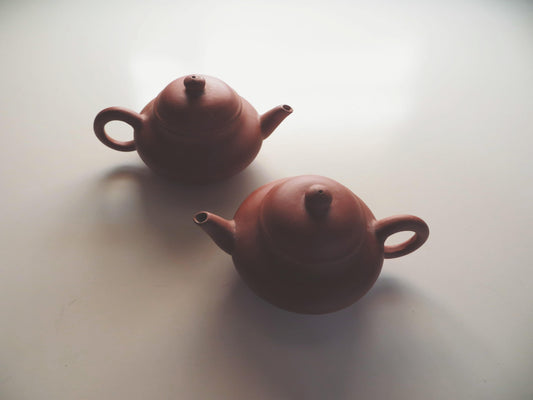 Pair of Mini Clay Teapots
